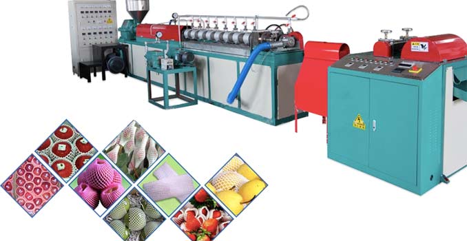 EPE Foam Plastic Machinery Good Single Screw Extruder Fruit Net Making Machine